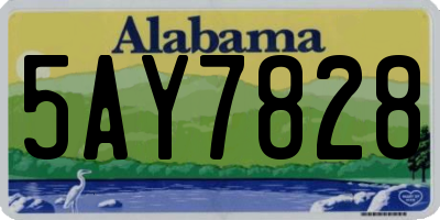 AL license plate 5AY7828
