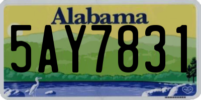 AL license plate 5AY7831