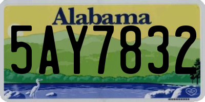 AL license plate 5AY7832