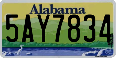 AL license plate 5AY7834
