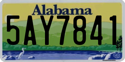 AL license plate 5AY7841