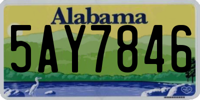 AL license plate 5AY7846