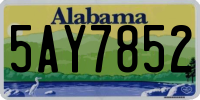 AL license plate 5AY7852