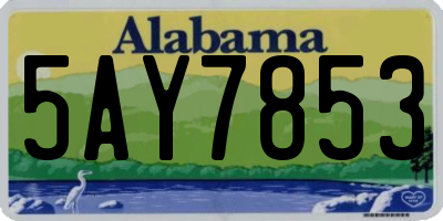 AL license plate 5AY7853