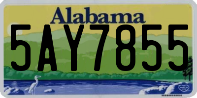 AL license plate 5AY7855