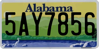AL license plate 5AY7856