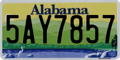 AL license plate 5AY7857