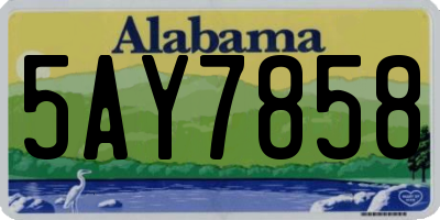 AL license plate 5AY7858