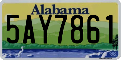 AL license plate 5AY7861