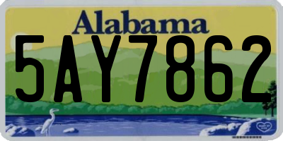 AL license plate 5AY7862