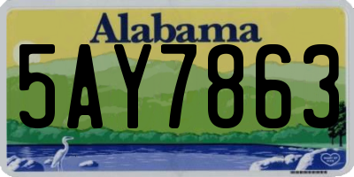 AL license plate 5AY7863