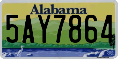 AL license plate 5AY7864