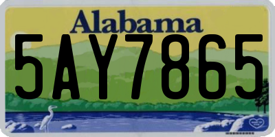 AL license plate 5AY7865