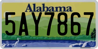 AL license plate 5AY7867