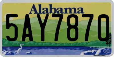 AL license plate 5AY7870