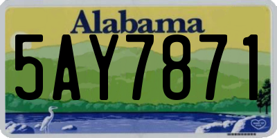 AL license plate 5AY7871
