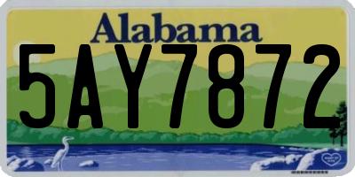 AL license plate 5AY7872