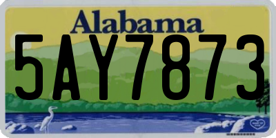 AL license plate 5AY7873