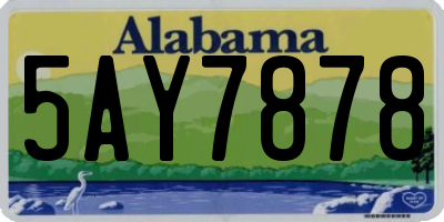 AL license plate 5AY7878