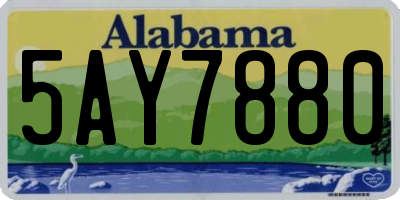 AL license plate 5AY7880