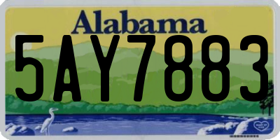 AL license plate 5AY7883