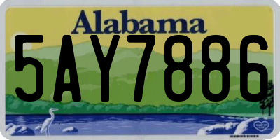 AL license plate 5AY7886