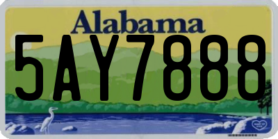 AL license plate 5AY7888