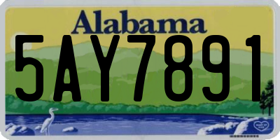 AL license plate 5AY7891