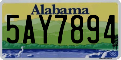 AL license plate 5AY7894