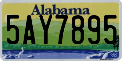 AL license plate 5AY7895