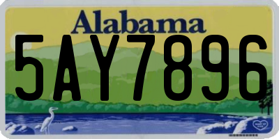 AL license plate 5AY7896