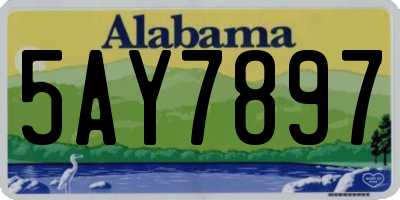 AL license plate 5AY7897