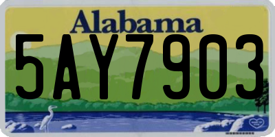 AL license plate 5AY7903
