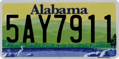AL license plate 5AY7911