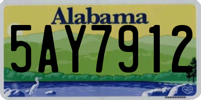 AL license plate 5AY7912