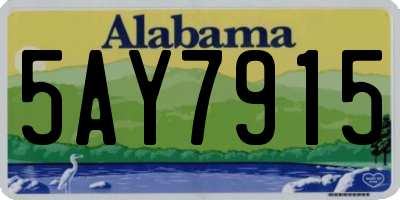 AL license plate 5AY7915