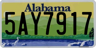 AL license plate 5AY7917