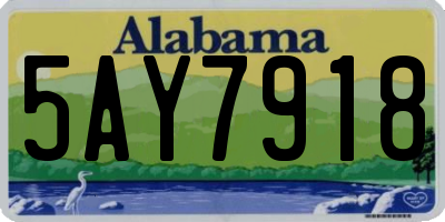 AL license plate 5AY7918