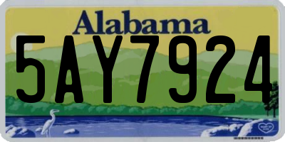 AL license plate 5AY7924