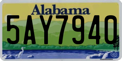 AL license plate 5AY7940