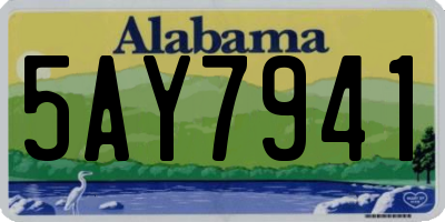 AL license plate 5AY7941