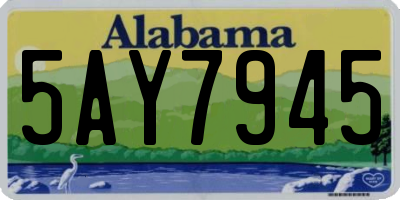 AL license plate 5AY7945