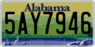 AL license plate 5AY7946