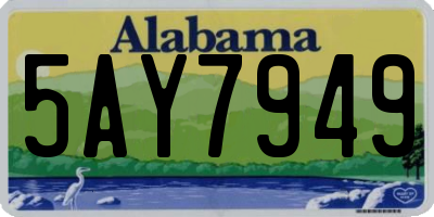 AL license plate 5AY7949
