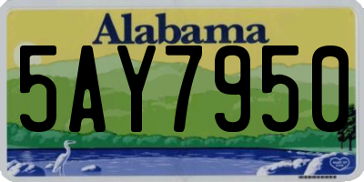AL license plate 5AY7950