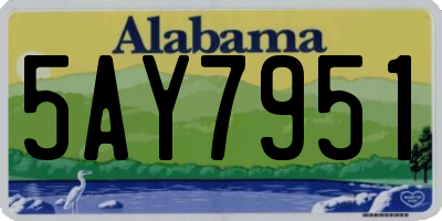 AL license plate 5AY7951