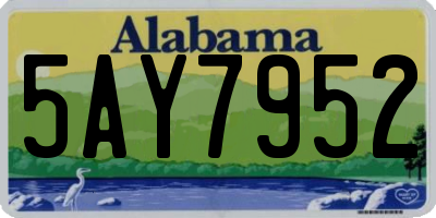 AL license plate 5AY7952
