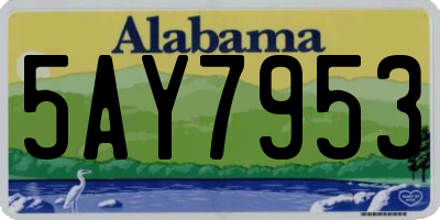 AL license plate 5AY7953