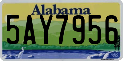 AL license plate 5AY7956