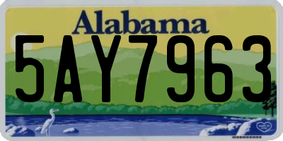 AL license plate 5AY7963